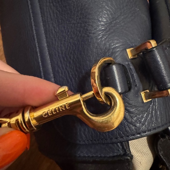 Navy Blue Celine Trapeze handbag - Picture 5 of 9